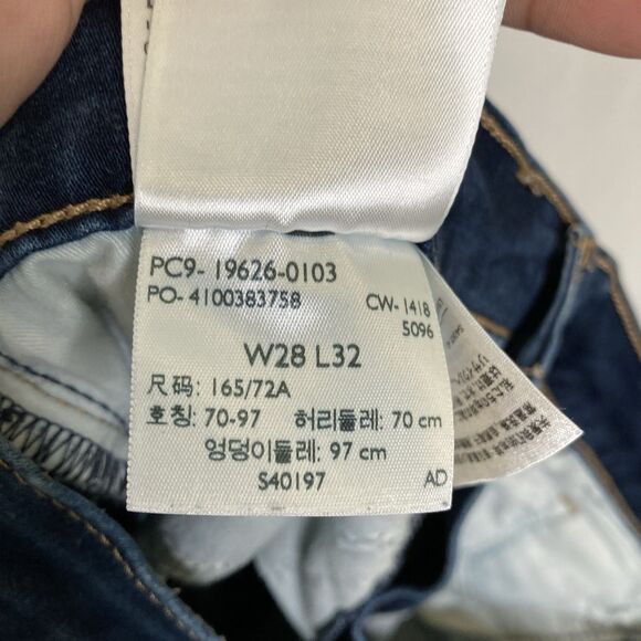 Levis Vintage Big E Jeans Womens Misses 28X32 Mid Rise Medium Stretch Blue Denim - Picture 11 of 14